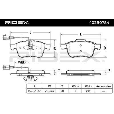 Klocki hamulcowe RIDEX 402B0784 402B0784 - foto 7