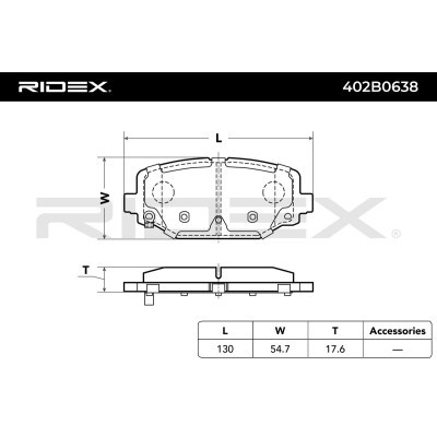 Klocki hamulcowe RIDEX 402B0638 402B0638 - foto 6