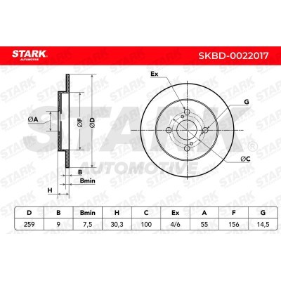 Tarcza hamulcowa Stark SKBD-0022017 SKBD-0022017 - foto 5