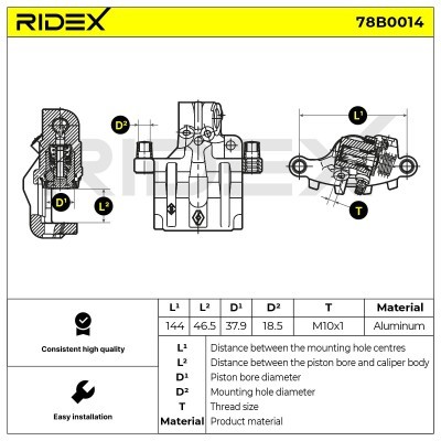 Zacisk Hamulcowy RIDEX 78B0014 78B0014 - foto 4