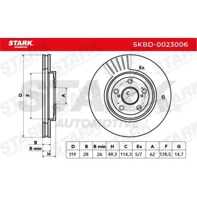 Tarcza hamulcowa Stark SKBD-0023006 SKBD-0023006 - foto 8