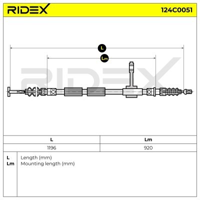 Linka Hamulca Ręcznego RIDEX 124C0051 124C0051 - foto 6