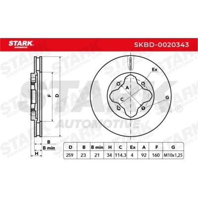 Tarcza hamulcowa Stark SKBD-0020343 SKBD-0020343 - foto 5
