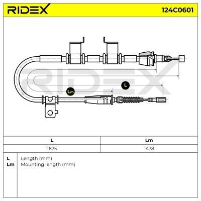 Linka Hamulca Ręcznego RIDEX 124C0601 124C0601 - foto 7