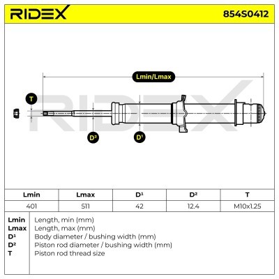Amortyzator RIDEX 854S0412 854S0412 - foto 9