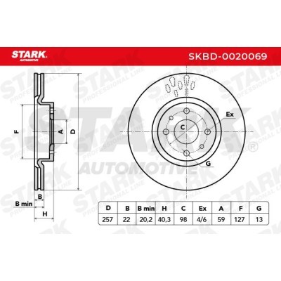 Tarcza hamulcowa Stark SKBD-0020069 SKBD-0020069 - foto 5