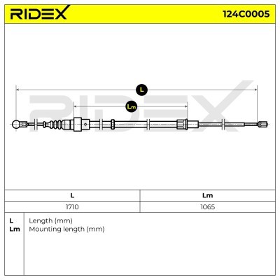 Linka Hamulca Ręcznego RIDEX 124C0005 124C0005 - foto 6