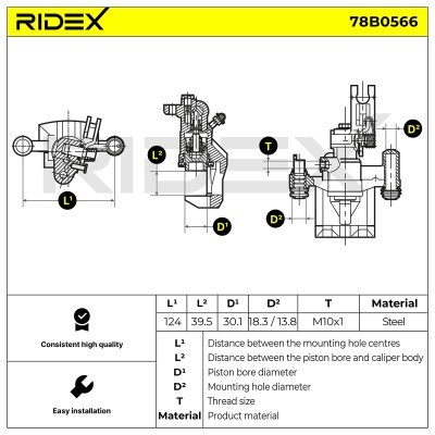 Zacisk Hamulcowy RIDEX 78B0566 78B0566 - foto 6