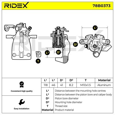 Zacisk Hamulcowy RIDEX 78B0373 78B0373 - foto 4