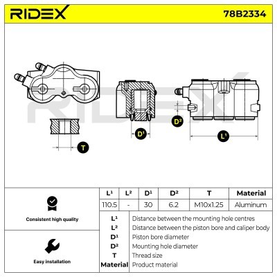 Zacisk Hamulcowy RIDEX 78B2334 78B2334 - foto 6