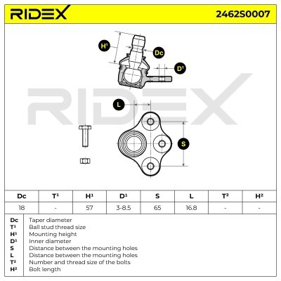 Sworzeń wahacza RIDEX 2462S0007 2462S0007 - foto 6