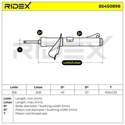 Amortyzator RIDEX 854S0898 854S0898 - foto 7
