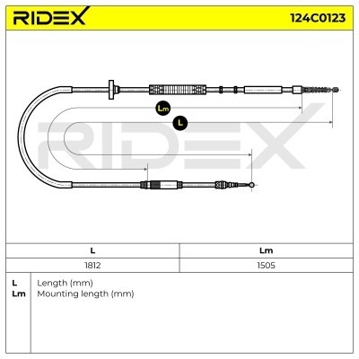 Linka Hamulca Ręcznego RIDEX 124C0123 124C0123 - foto 6