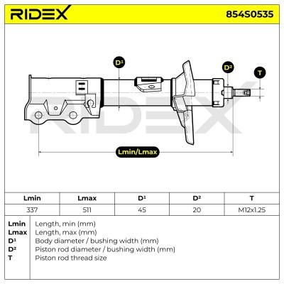 Amortyzator RIDEX 854S0535 854S0535 - foto 5