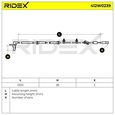 Czujnik ABS RIDEX 412W0239 412W0239 - foto 7