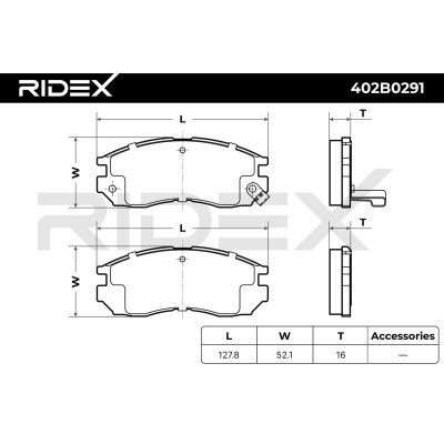Klocki hamulcowe RIDEX 402B0291 402B0291 - foto 8
