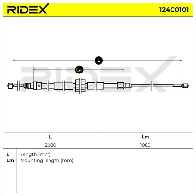 Linka Hamulca Ręcznego RIDEX 124C0101 124C0101 - foto 6