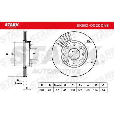 Tarcza hamulcowa Stark SKBD-0020048 SKBD-0020048 - foto 5