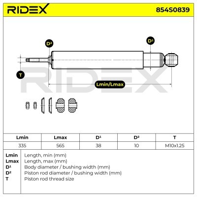 Amortyzator RIDEX 854S0839 854S0839 - foto 4