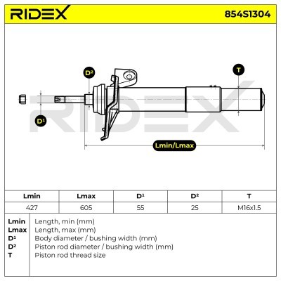Amortyzator RIDEX 854S1304 854S1304 - foto 6