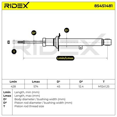 Amortyzator RIDEX 854S1481 854S1481 - foto 8