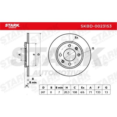 Tarcza hamulcowa Stark SKBD-0023153 SKBD-0023153 - foto 5