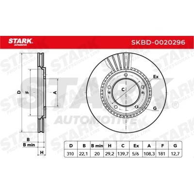 Tarcza hamulcowa Stark SKBD-0020296 SKBD-0020296 - foto 5