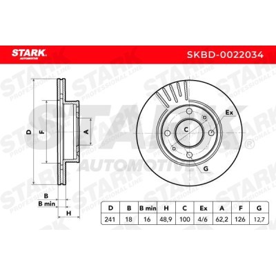 Tarcza hamulcowa Stark SKBD-0022034 SKBD-0022034 - foto 5