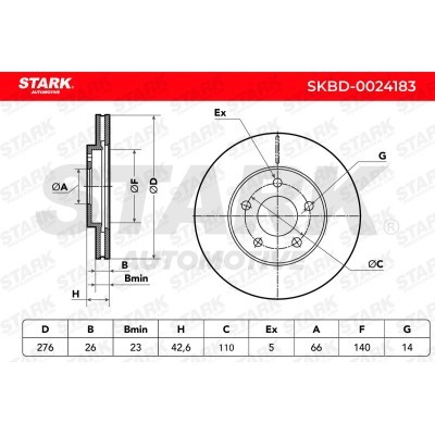 Tarcza hamulcowa Stark SKBD-0024183 SKBD-0024183 - foto 5
