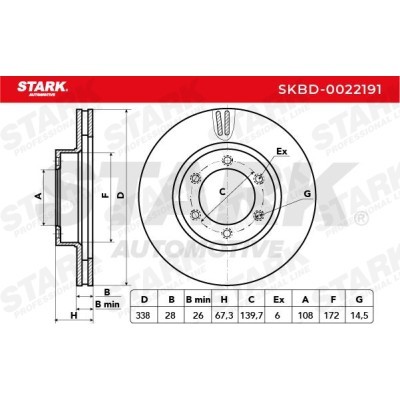 Tarcza hamulcowa Stark SKBD-0022191 SKBD-0022191 - foto 5