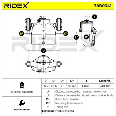 Zacisk Hamulcowy RIDEX 78B0341 78B0341 - foto 6