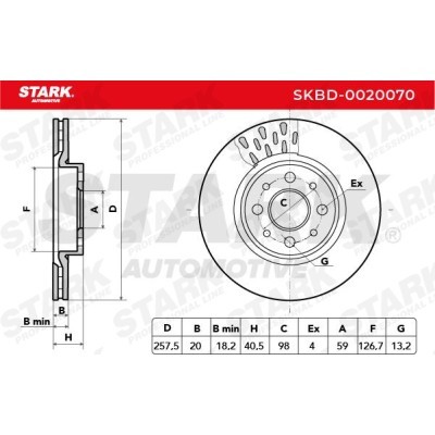Tarcza hamulcowa Stark SKBD-0020070 SKBD-0020070 - foto 7