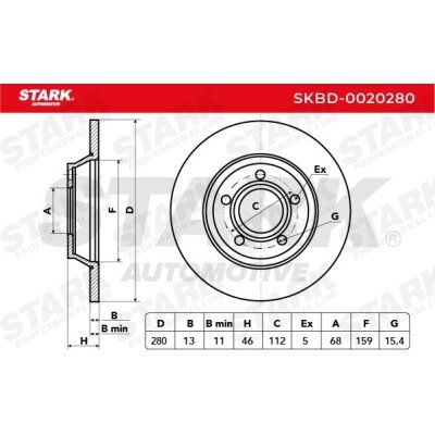 Tarcza hamulcowa Stark SKBD-0020280 SKBD-0020280 - foto 3