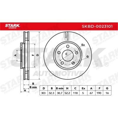 Tarcza hamulcowa Stark SKBD-0023101 SKBD-0023101 - foto 3