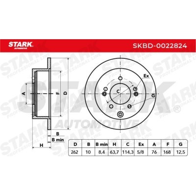 Tarcza hamulcowa Stark SKBD-0022824 SKBD-0022824 - foto 3