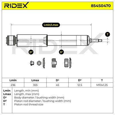 Amortyzator RIDEX 854S0470 854S0470 - foto 4