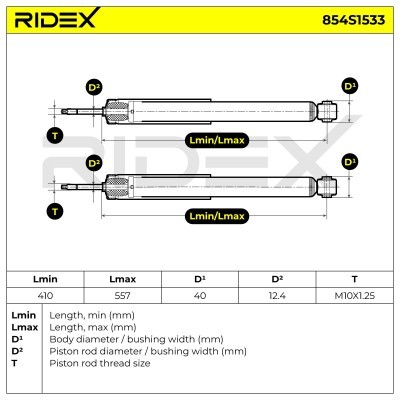 Amortyzator RIDEX 854S1533 854S1533 - foto 4