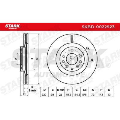 Tarcza hamulcowa Stark SKBD-0022923 SKBD-0022923 - foto 3