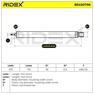 Amortyzator RIDEX 854S0796 854S0796 - foto 6