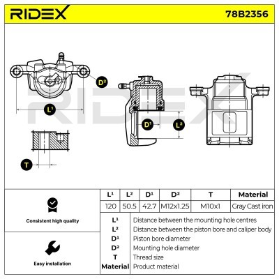 Zacisk Hamulcowy RIDEX 78B2356 78B2356 - foto 3