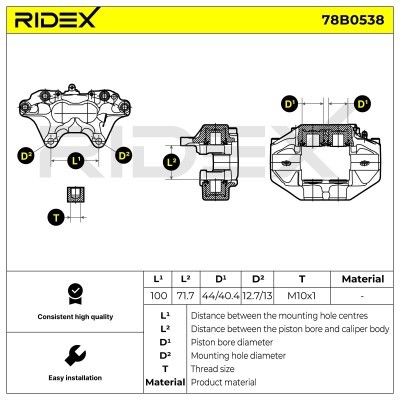Zacisk Hamulcowy RIDEX 78B0538 78B0538 - foto 6