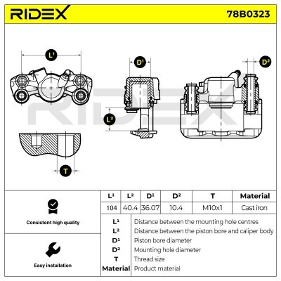 Zacisk Hamulcowy RIDEX 78B0323 78B0323 - foto 5