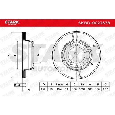 Tarcza hamulcowa Stark SKBD-0023378 SKBD-0023378 - foto 6