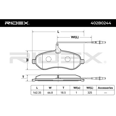 Klocki hamulcowe RIDEX 402B0244 402B0244 - foto 2