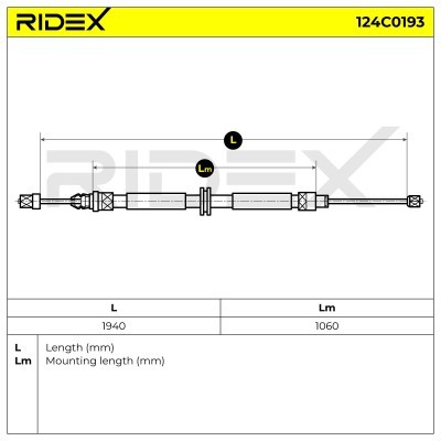 Linka Hamulca Ręcznego RIDEX 124C0193 124C0193 - foto 6