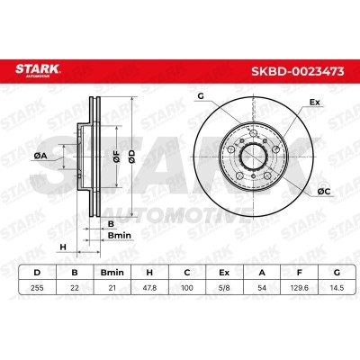 Tarcza hamulcowa Stark SKBD-0023473 SKBD-0023473 - foto 6
