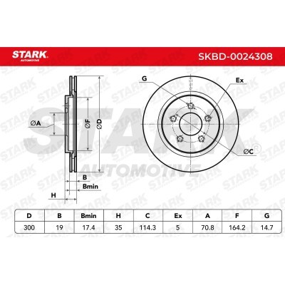 Tarcza hamulcowa Stark SKBD-0024308 SKBD-0024308 - foto 2