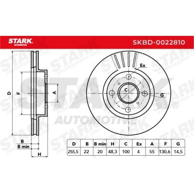 Tarcza hamulcowa Stark SKBD-0022810 SKBD-0022810 - foto 8