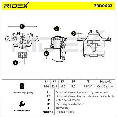 Zacisk Hamulcowy RIDEX 78B0603 78B0603 - foto 6