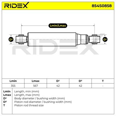 Amortyzator RIDEX 854S0858 854S0858 - foto 7
